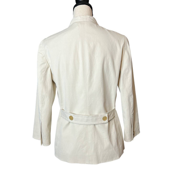 Talbots Jacket in Cream with Front Pockets and Two Button Close Size 8 - Picture 2 of 4